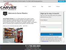 Tablet Screenshot of carverplastics.com